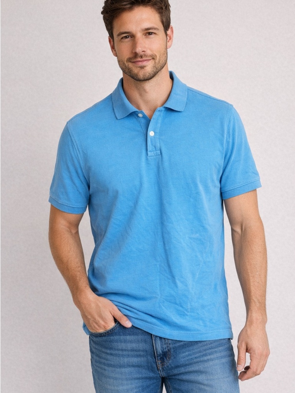 31. GAP Men's Bright Blue Polo Shirt
